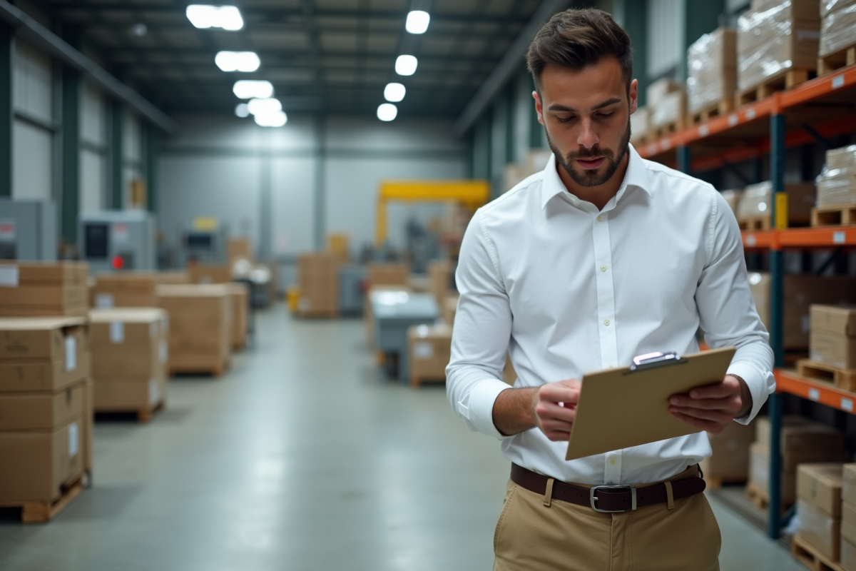 Jeune entrepreneur dans une usine française en review